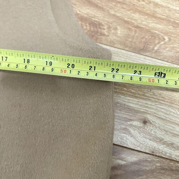 Talbots Wool Blend Long Vest Duster Size L Tan Sleeveless Minimalist Equestrian - Picture 4 of 7